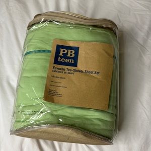PB teen lime green favorite tee tshirt sheet set